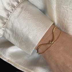 Armring WAVY Forgyldt slv