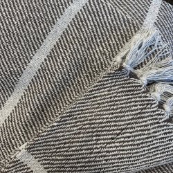 Plaid, Stripe Milange/Coffee, 130x180 cm