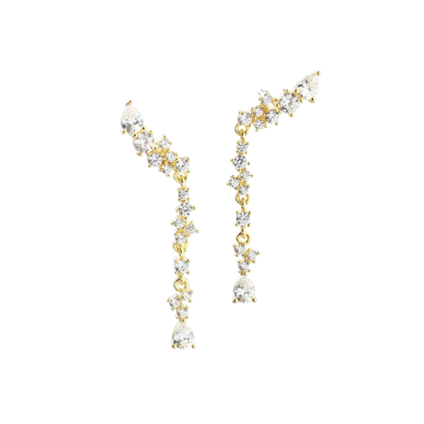 �reringe AURA LONG - Forgyldt S�lv