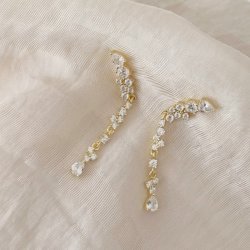 �reringe AURA LONG - Forgyldt S�lv