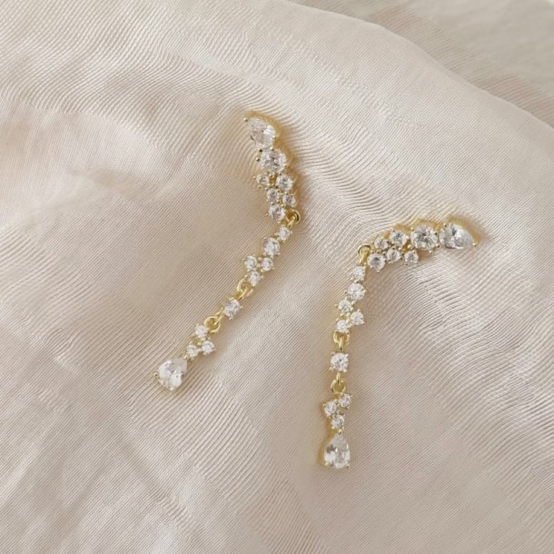 �reringe AURA LONG - Forgyldt S�lv