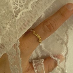 Fingerring AYA SIZE 52-62 - Forgyldt S�lv