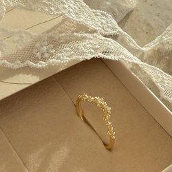 Fingerring AYA SIZE 52-62 - Forgyldt S�lv