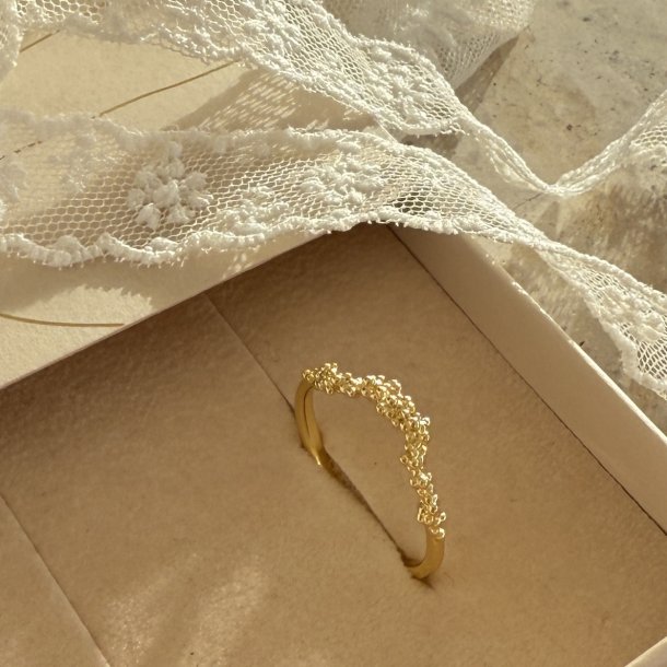 Fingerring AYA SIZE 52-62 - Forgyldt S�lv