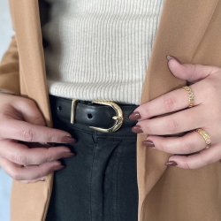 Gry blte i sort med guld spnde lder