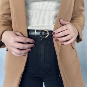 Gry blte i sort med guld spnde lder