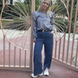 Blte MELLOW sort med guld spnde