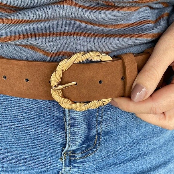 Blte med guld flet spnde