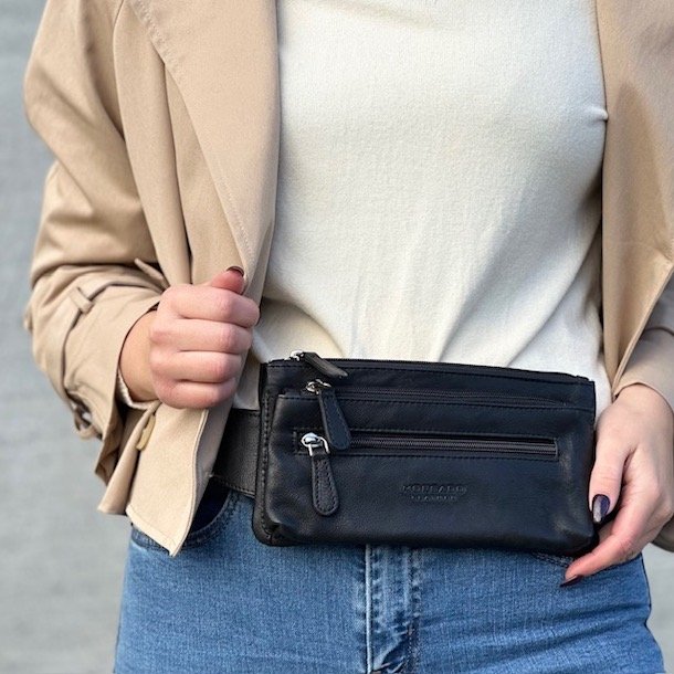 Bltetaske - bumbag skind