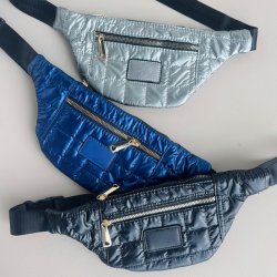 Quiltede bltetaske metallic