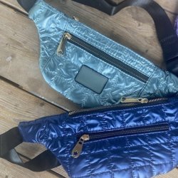 Quiltede bltetaske metallic