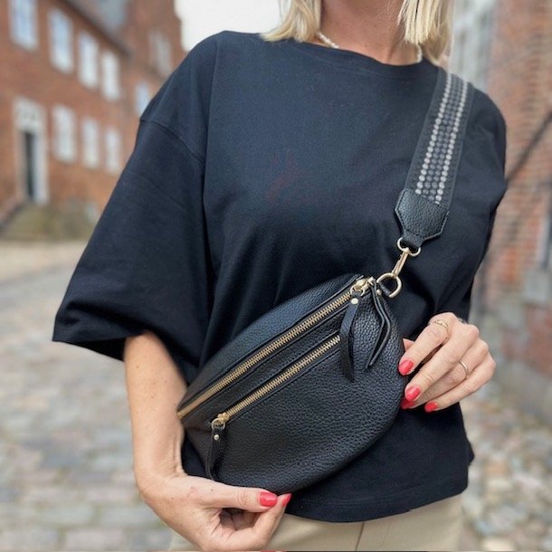 Bltetaske med trendrem sort