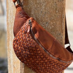 Verona Bumbag vasket skind flet