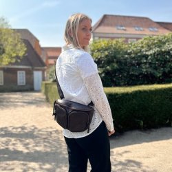 Bltetaske stor washed skind