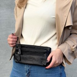 Bltetaske - bumbag skind