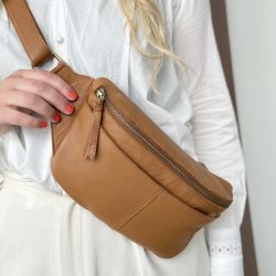 B�ltetaske Agnes SOFT cognac skind