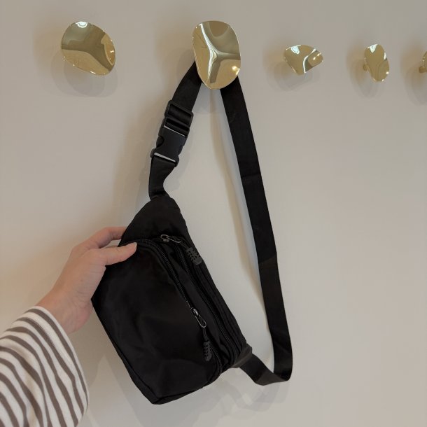 B�ltetaske sort unisex Nylon