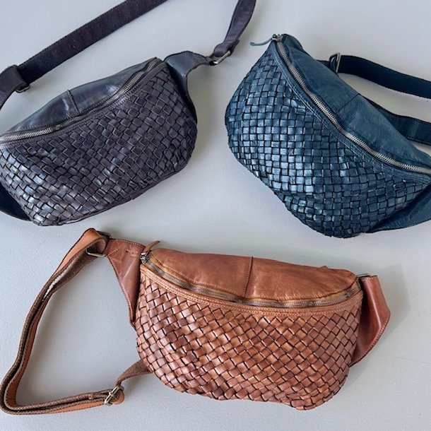 Verona Bumbag vasket skind flet