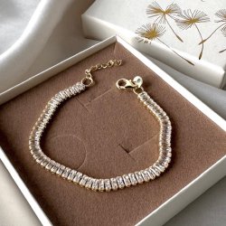 Armbnd PHILINA CLEAR Forgyldt Slv