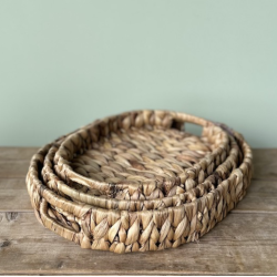 Flet bakkerst af 3 stk. oval vandhyacint