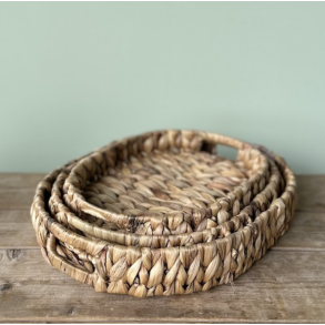 Flet bakkerst af 3 stk. oval vandhyacint