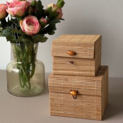 ske kvadratisk bambus 2 strrelser