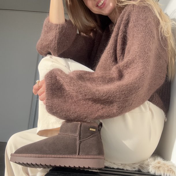 Bamse stvle Mocca brun ruskind - str 36-41 vandafvisende