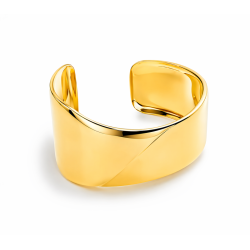 Armring Sora Wide - Guldbelagt vandfast 