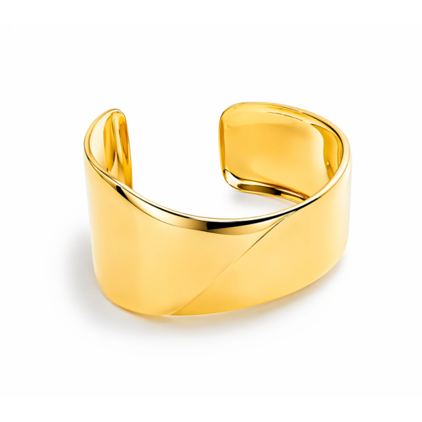 Armring Sora Wide - Guldbelagt vandfast 