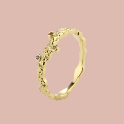 Fingerring BARBARA  Forgyldt s�lv