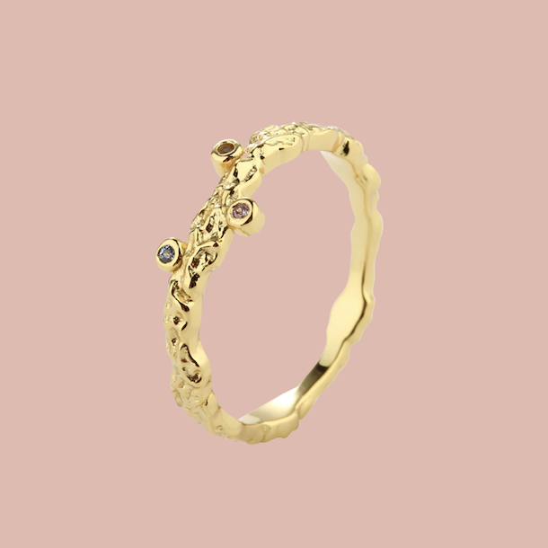 Fingerring BARBARA  Forgyldt s�lv