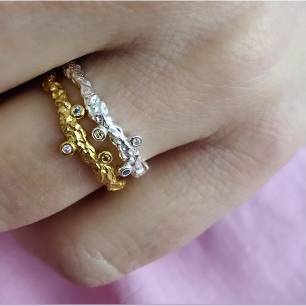 Fingerring BARBARA  Forgyldt s�lv
