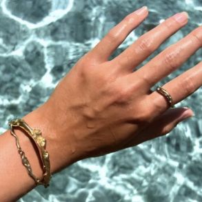 Armring FLOW vandfast 18kt. forgyldt