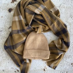 Beanie med fleece for uld miks