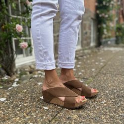 sandal FRANCES M�rk Beige ruskind str 36-41