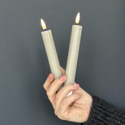 Sand LED Kronelys 2stk 150mm