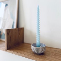 Lysestage beige keramik