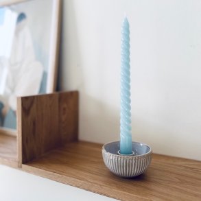 Lysestage beige keramik