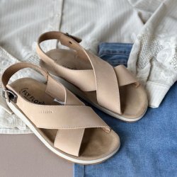 Fly Flot dame sandal beige skind str. 36-41
