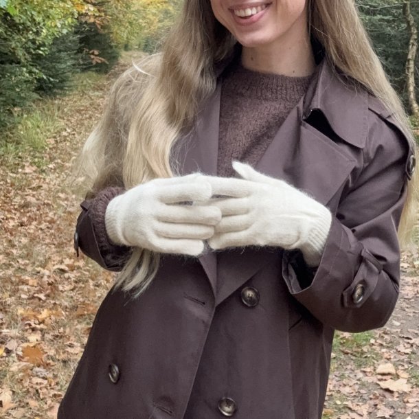 Strik handsker dobbelt 2 i 1 - Uld miks