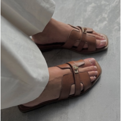 Sandal WOMEN'S WORLD Cognac skind 