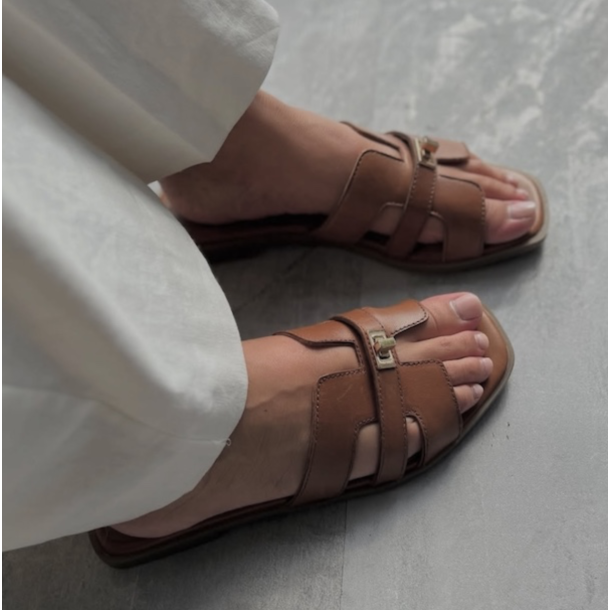 Sandal WOMEN'S WORLD Cognac skind 