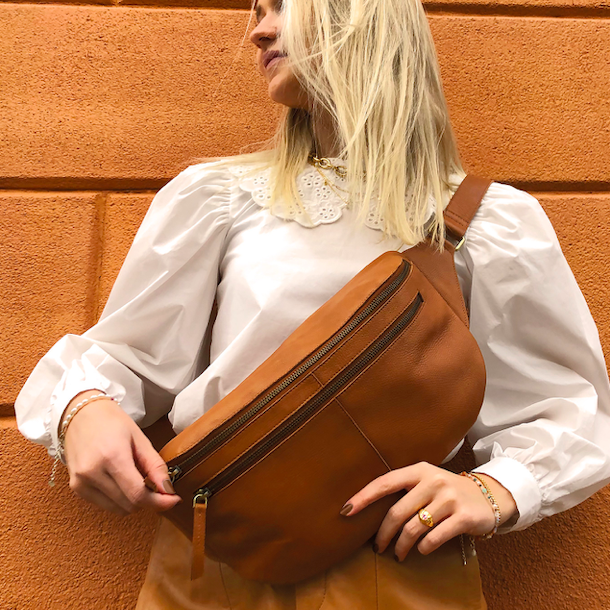 Billie bltetaske skind