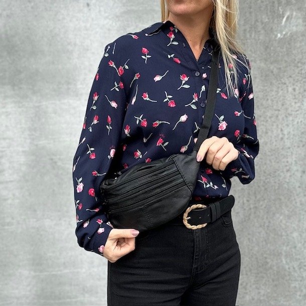 Bltetaske skind mange rum