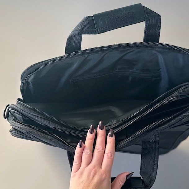 Computertaske 2 rum nylon