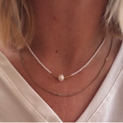 Spansk halskde med perle