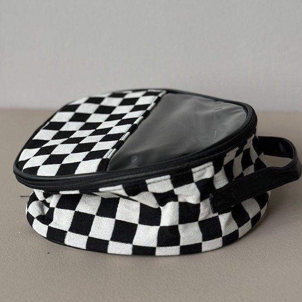 Rund toilettaske tern