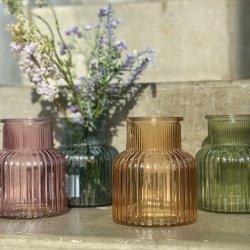 Vase riller H: 12 cm Glas