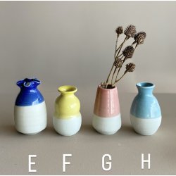 Vase Mini keramik half glace 6-8 cm