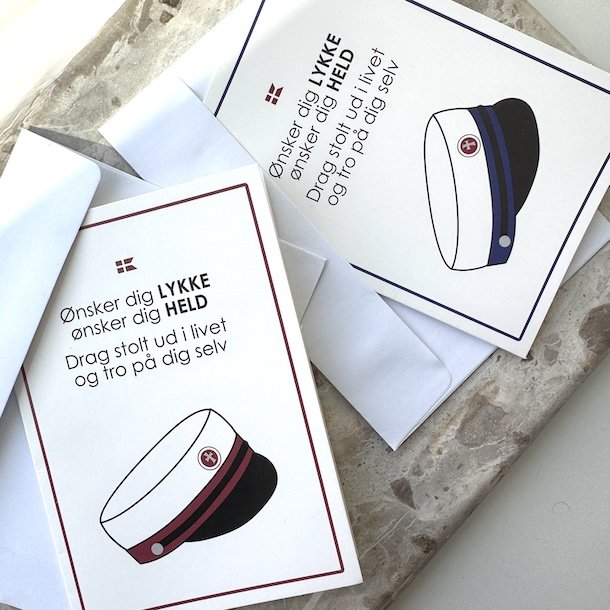 Telegram student med konvolut